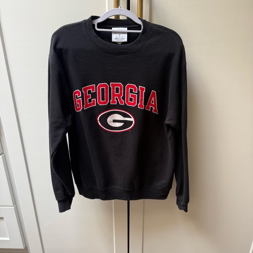 Champion UGA DAWGS GEORGIA Black Sweatshirt with Red Georgia